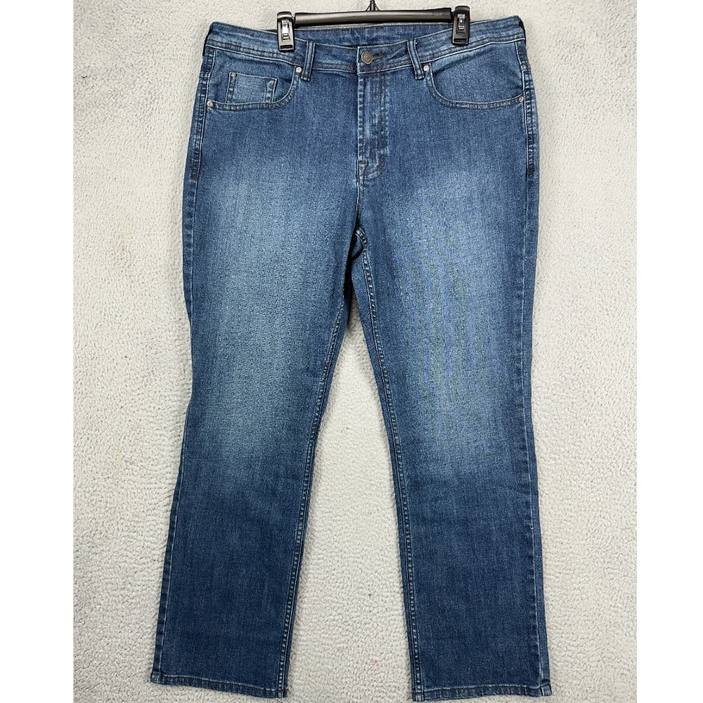 Jackson X Buffalo David Bitton Straight Jeans‎ 38X32 Blue Distressed Stretch NEW